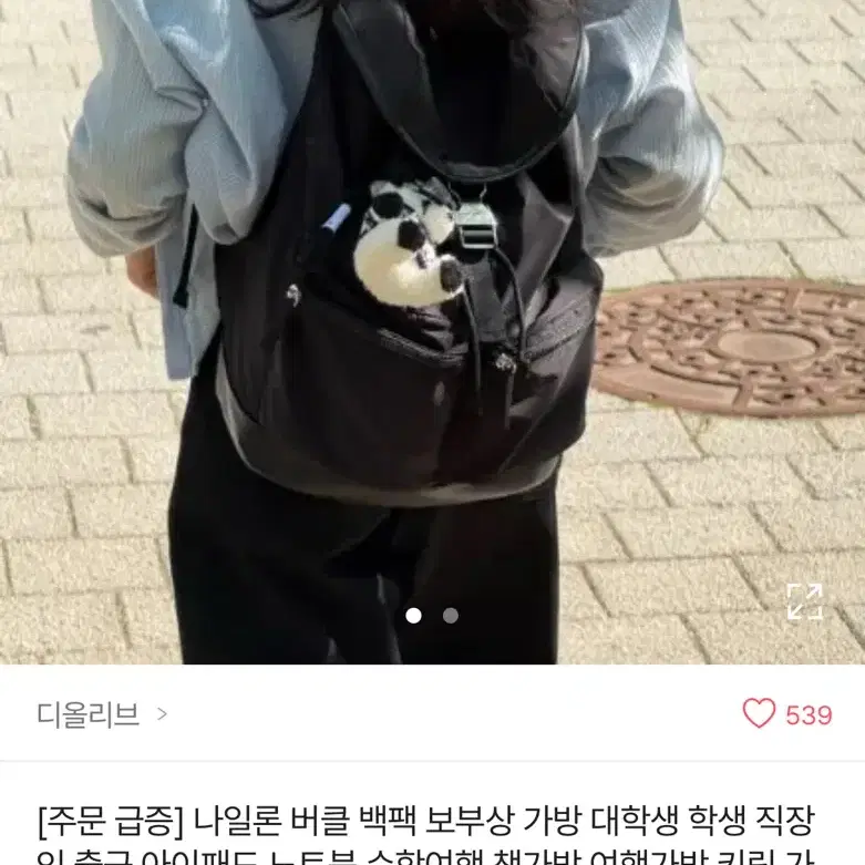 에이블리 나일론 버클 보부상 가방  판매