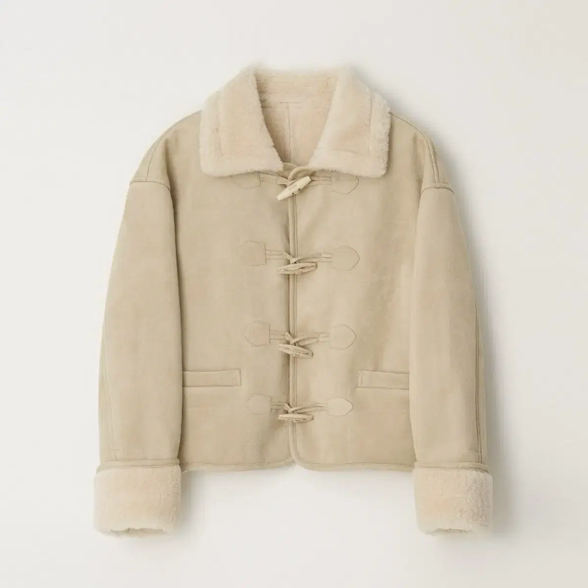 호와스 무스탕 woolen half coat (ivory)