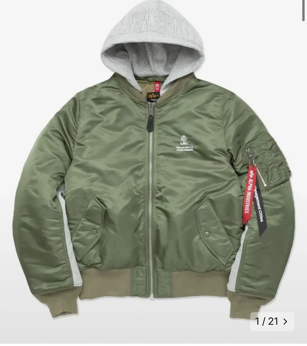 LMC X ALPHA INDUSTRIES MA-1 NATUS olive