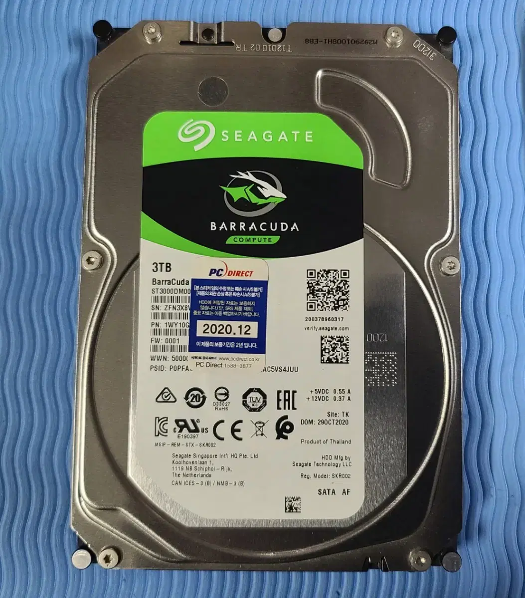 씨게이트 3TB SATA HDD, 3테라