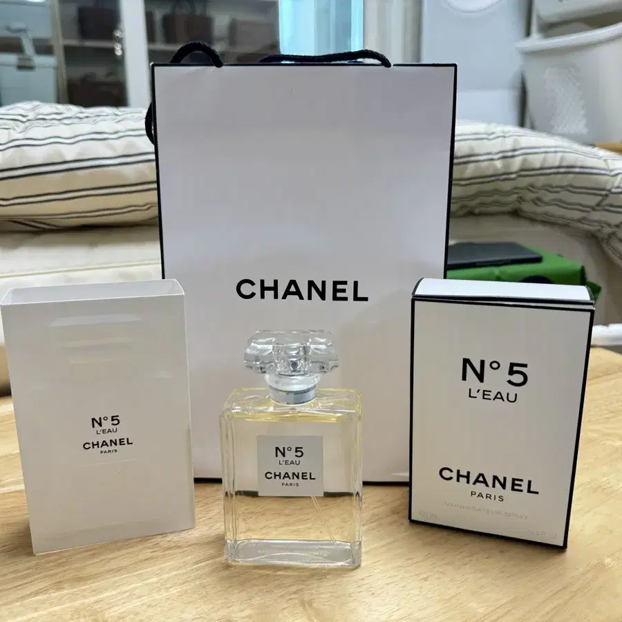 샤넬 N5 L'EAU 100ml 세트( 거의새것)