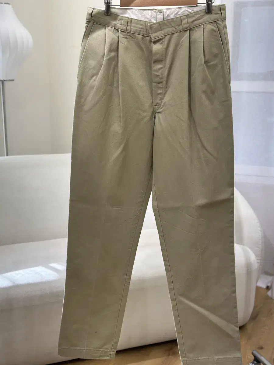 [32] 80s Dickies 디키즈 베이지 투턱 치노팬츠 USA