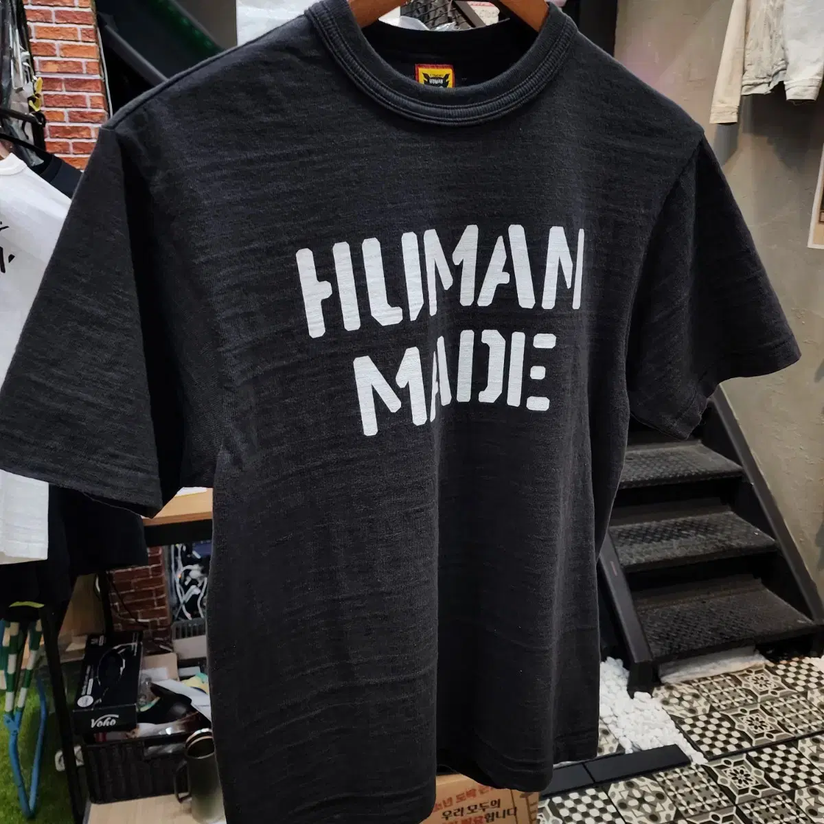 [S] HUMAN MADE 휴먼메이드 반팔 블랙