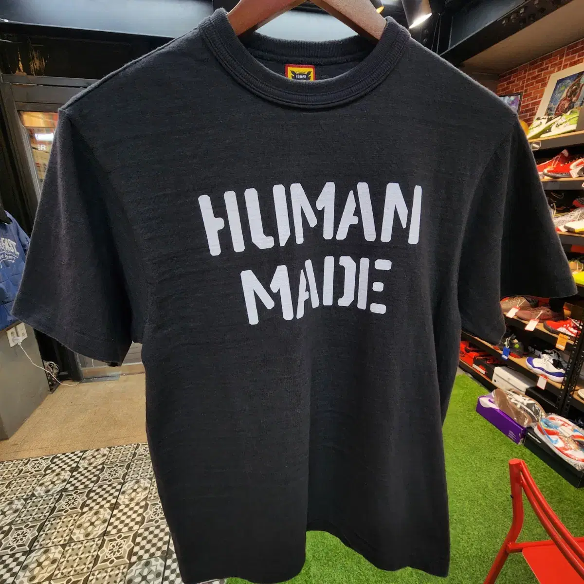 [S] HUMAN MADE 휴먼메이드 반팔 블랙