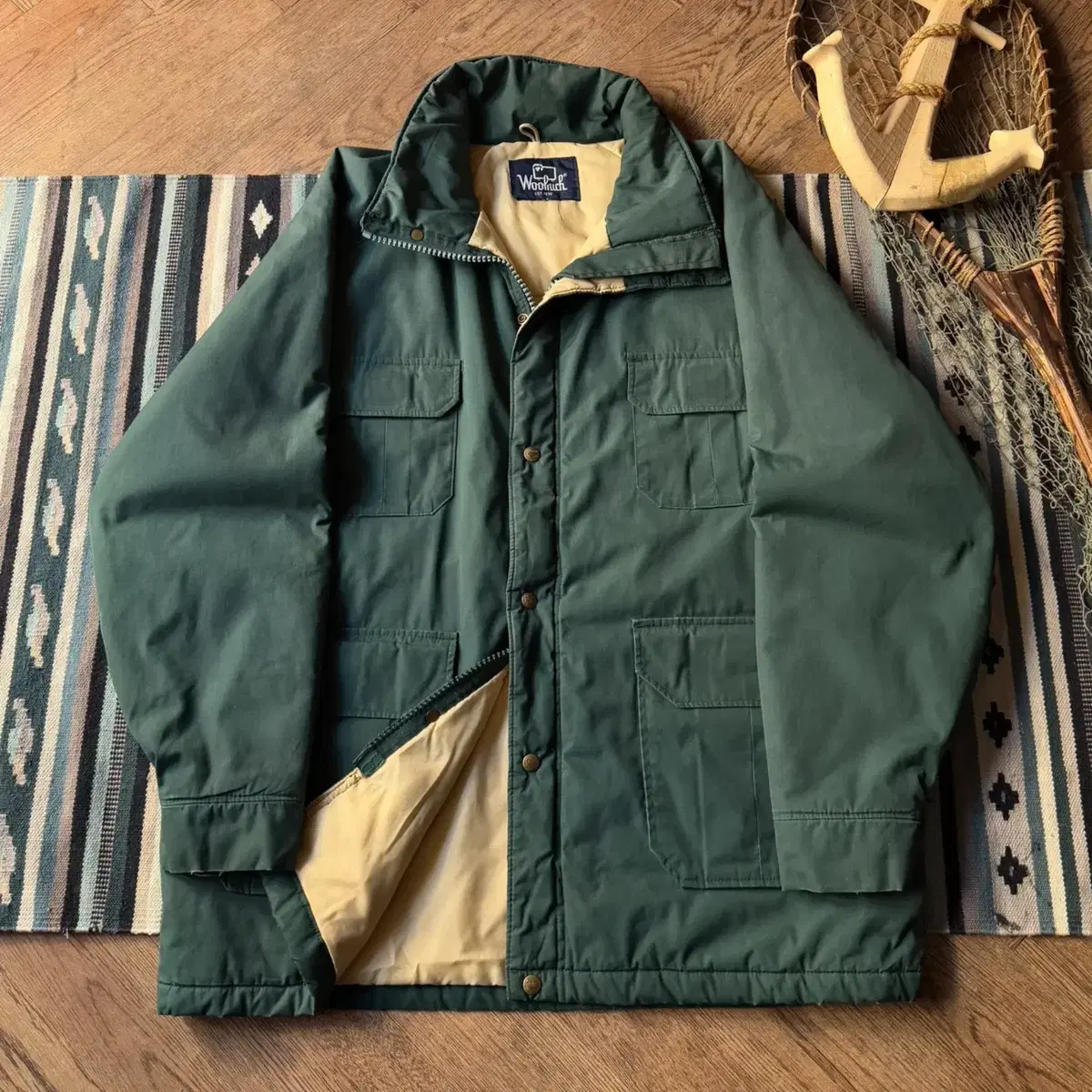 [2XL]80's Woolrich USA 울리치 빈티지그린 마운틴 파카