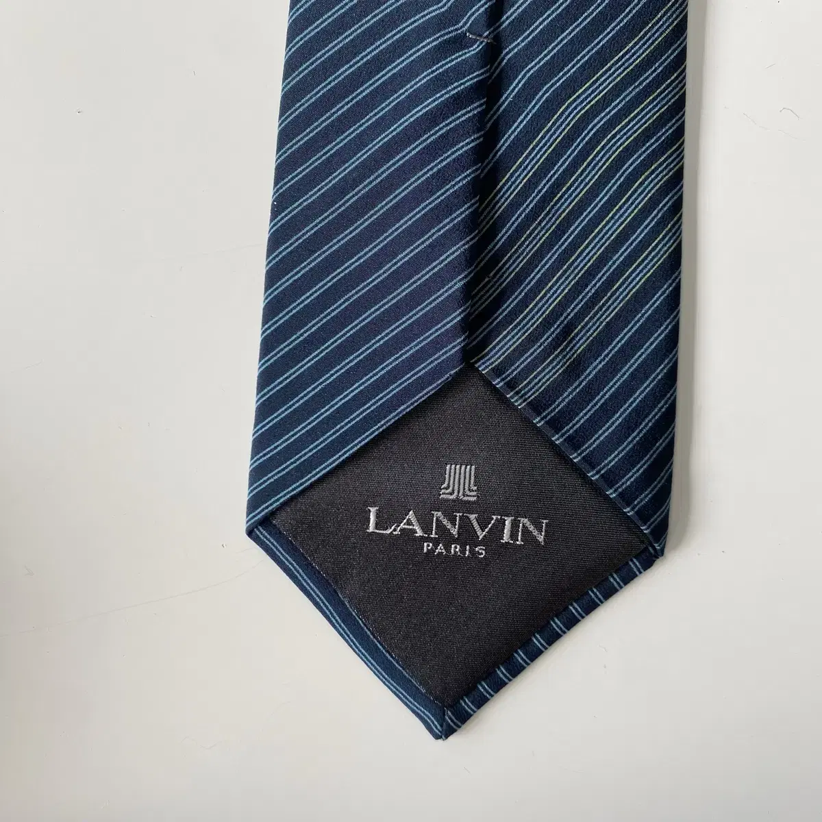 택달린 미사용품 랑방 영문로고 정품 명품넥타이 (LANVIN)