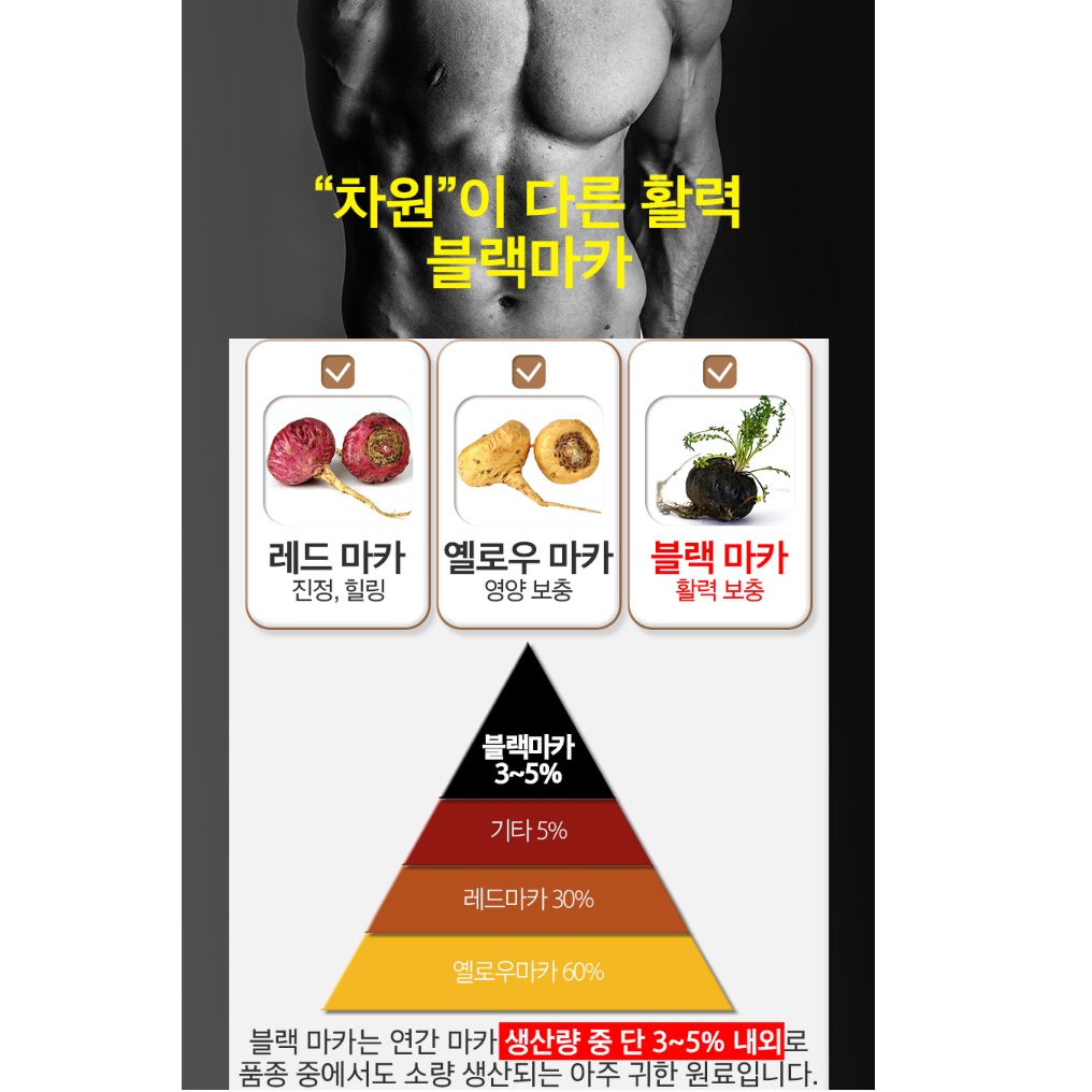 블랙마카 2100 초고함량 120정 부스팅 운동능력 피로회복 활력 정력