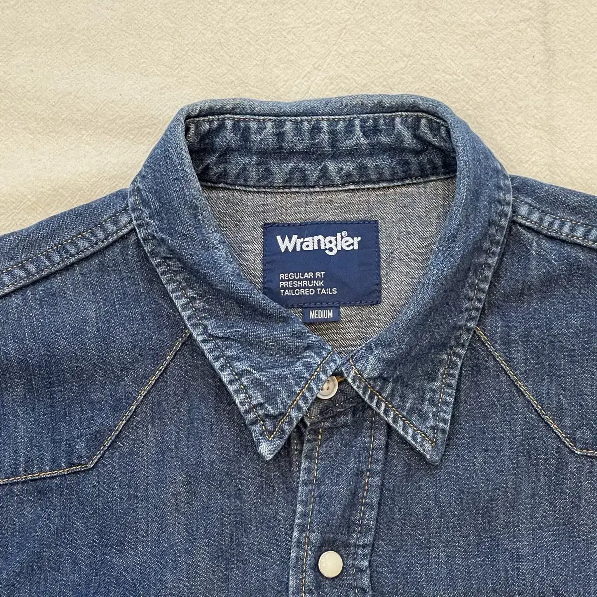 Wrangler 데님 웨스턴셔츠 M