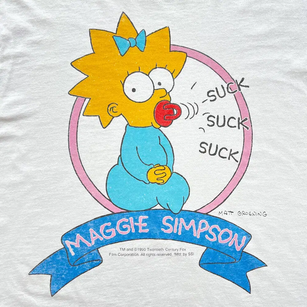 90s Maggie Simpson 매기 심슨 빈티지 티셔츠