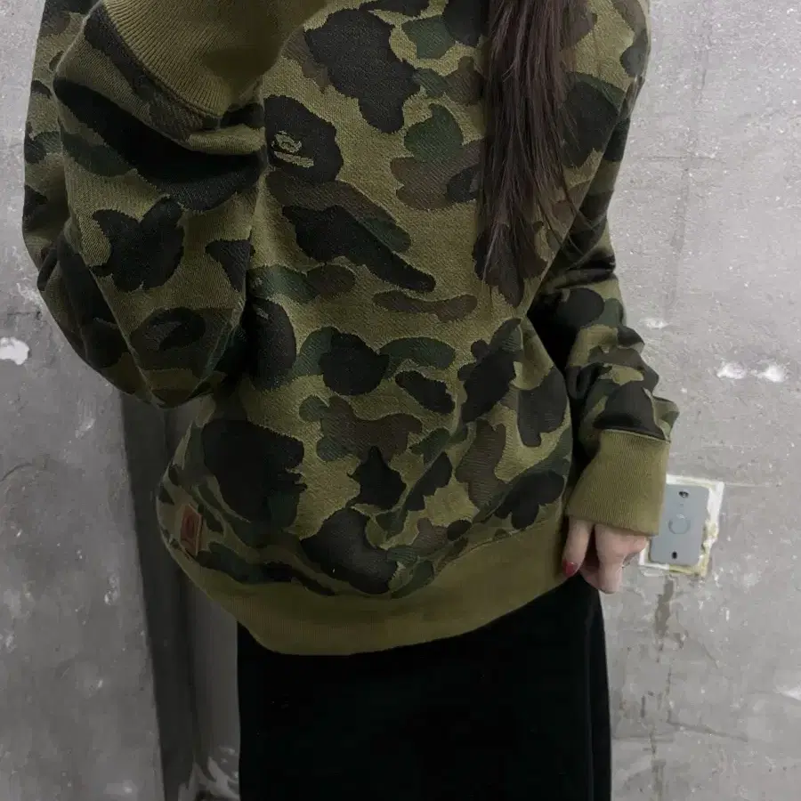 Bape 베이프 15SS 녹계 카모 크루넥 맨투맨