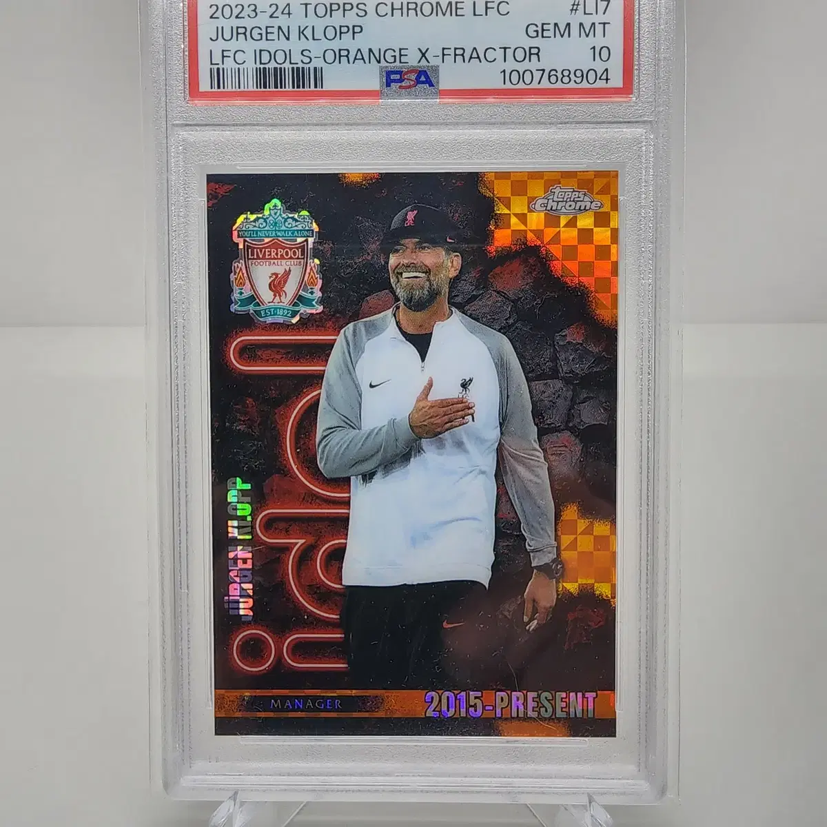 2023-24 리버풀 FC 위르겐 클롭 오렌지 [5/25] PSA10