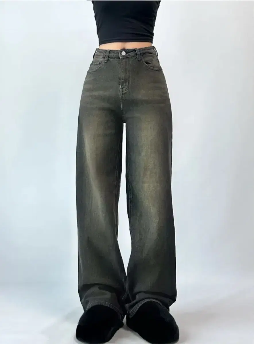 미오 fall basic wide denim