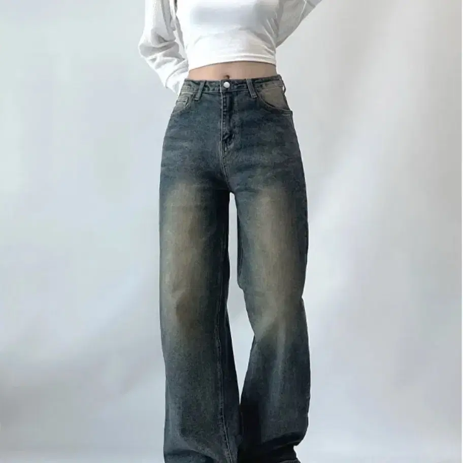 미오 fall basic wide denim