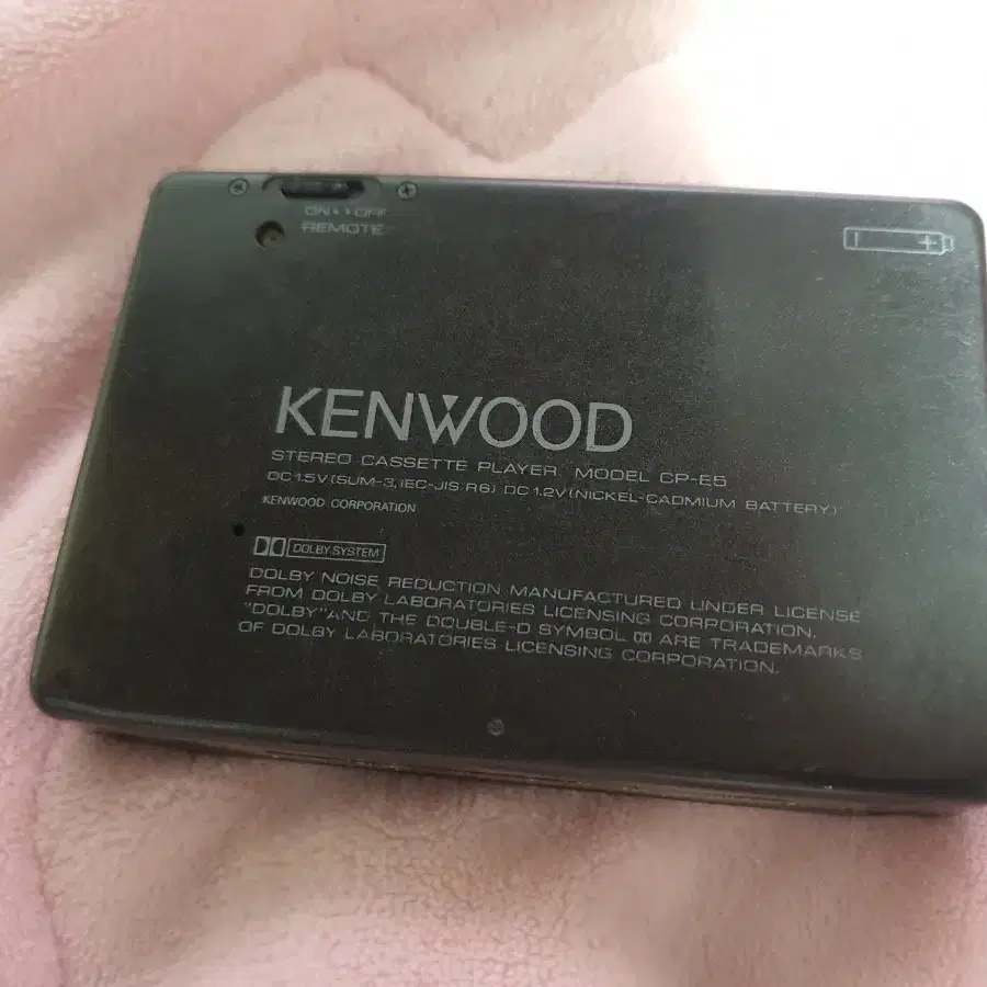 희귀템 정크)  Kenwood CP-E5 미니 카세트플레이어. 워크맨