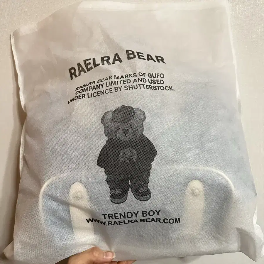 RAELRA BEAR 데님 버킷백