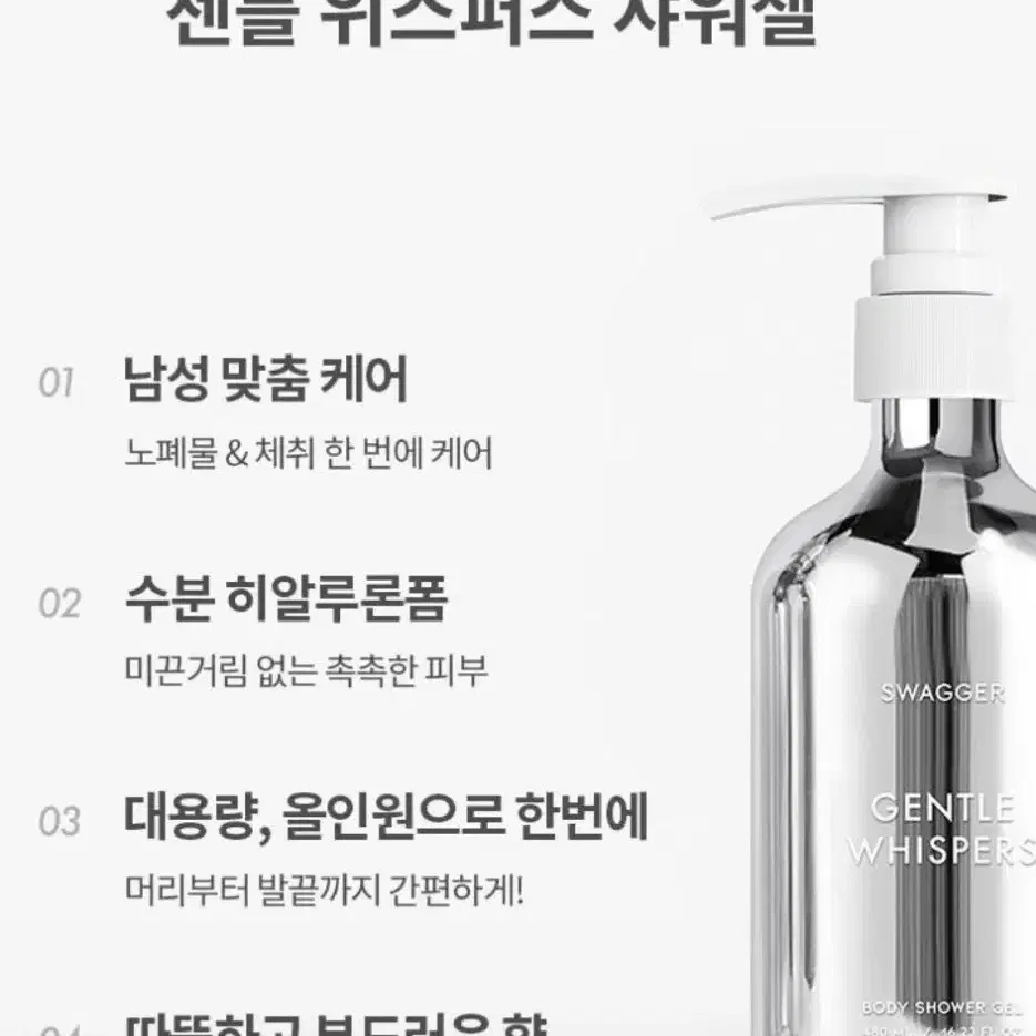 남성용 올인원 향수 샤워젤 우디머스크향 480ml