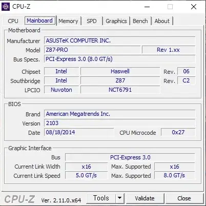 i7 4770K 및 z87 메인보드 16G 램 세트