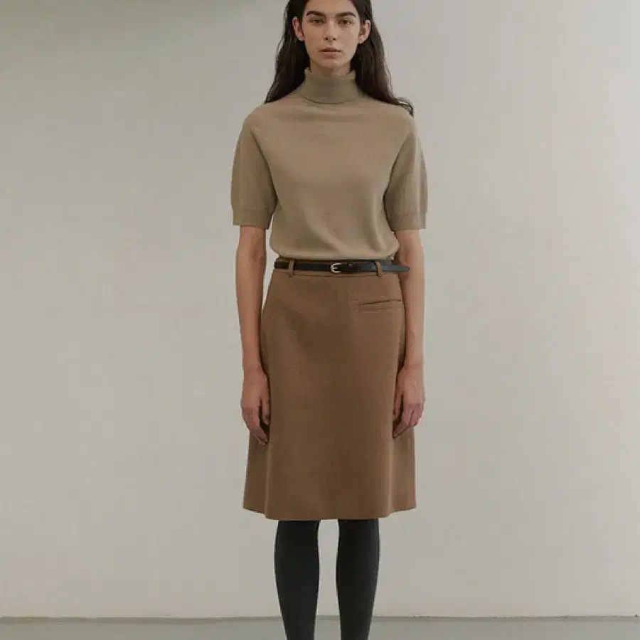 lo61 치마 maggie wool skirt tan brown M사이즈