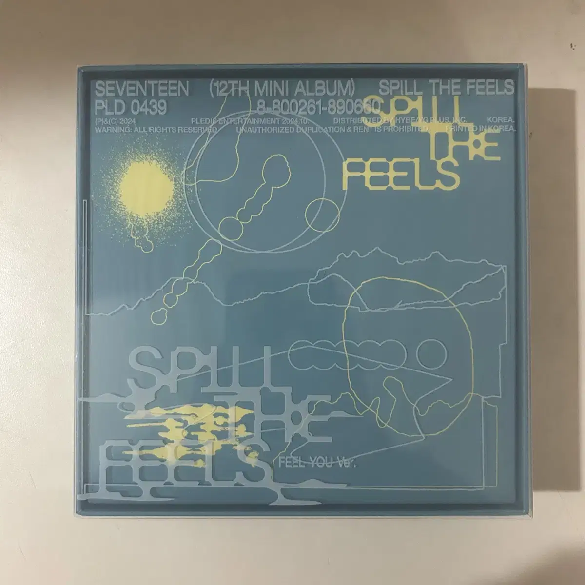 세븐틴 spill the feel/feel blue버전 개봉앨범 판매