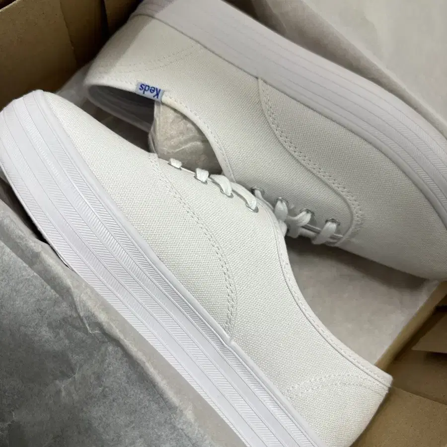 Keds 트리플 캔버스 화이트 245