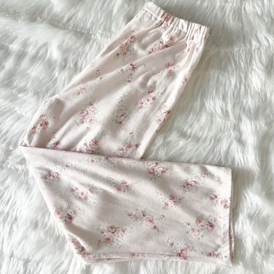 light pink flower night wear set