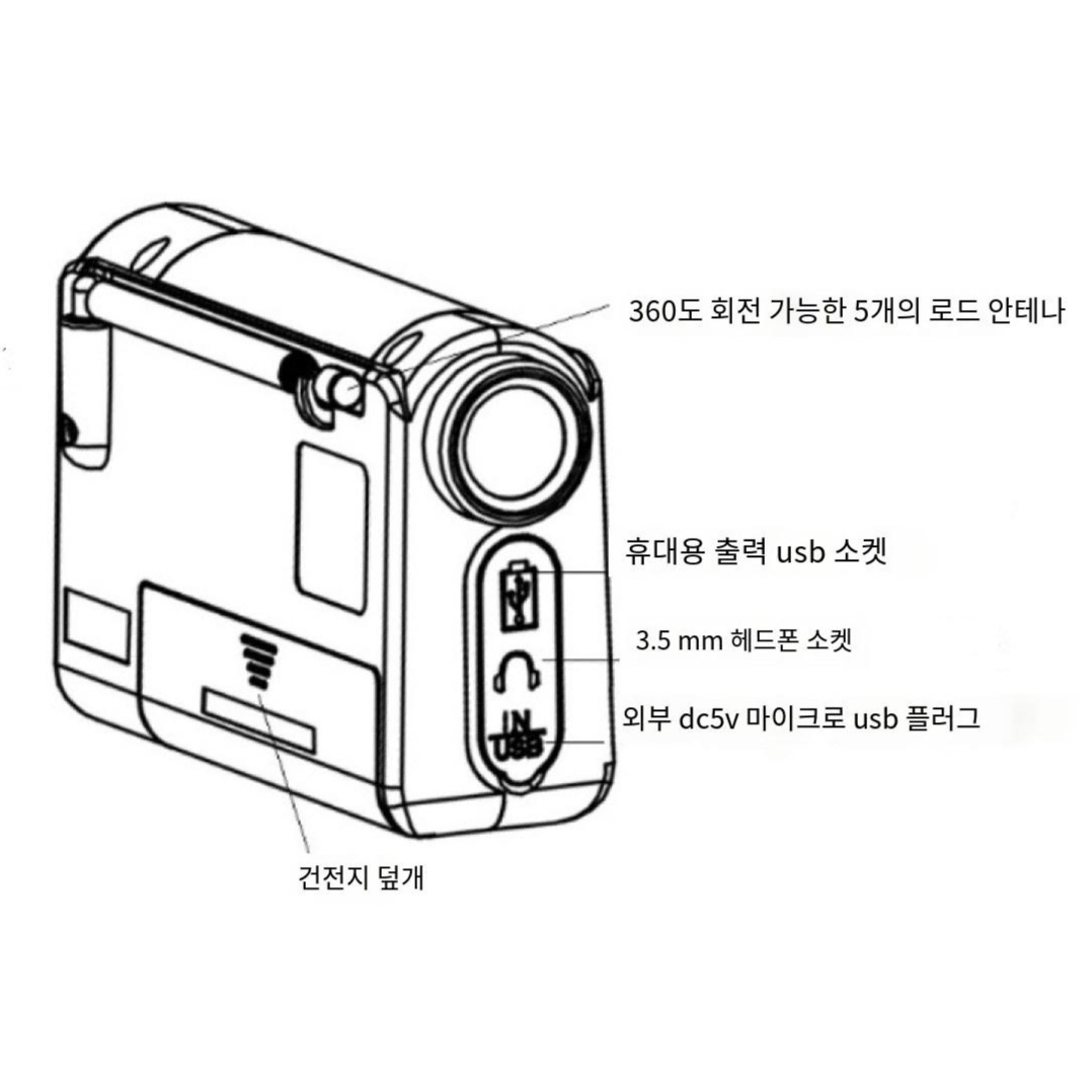 (무료배송&AS보장)휴대용 태양열 자가발전 라디오 비상 조명 보조베터리