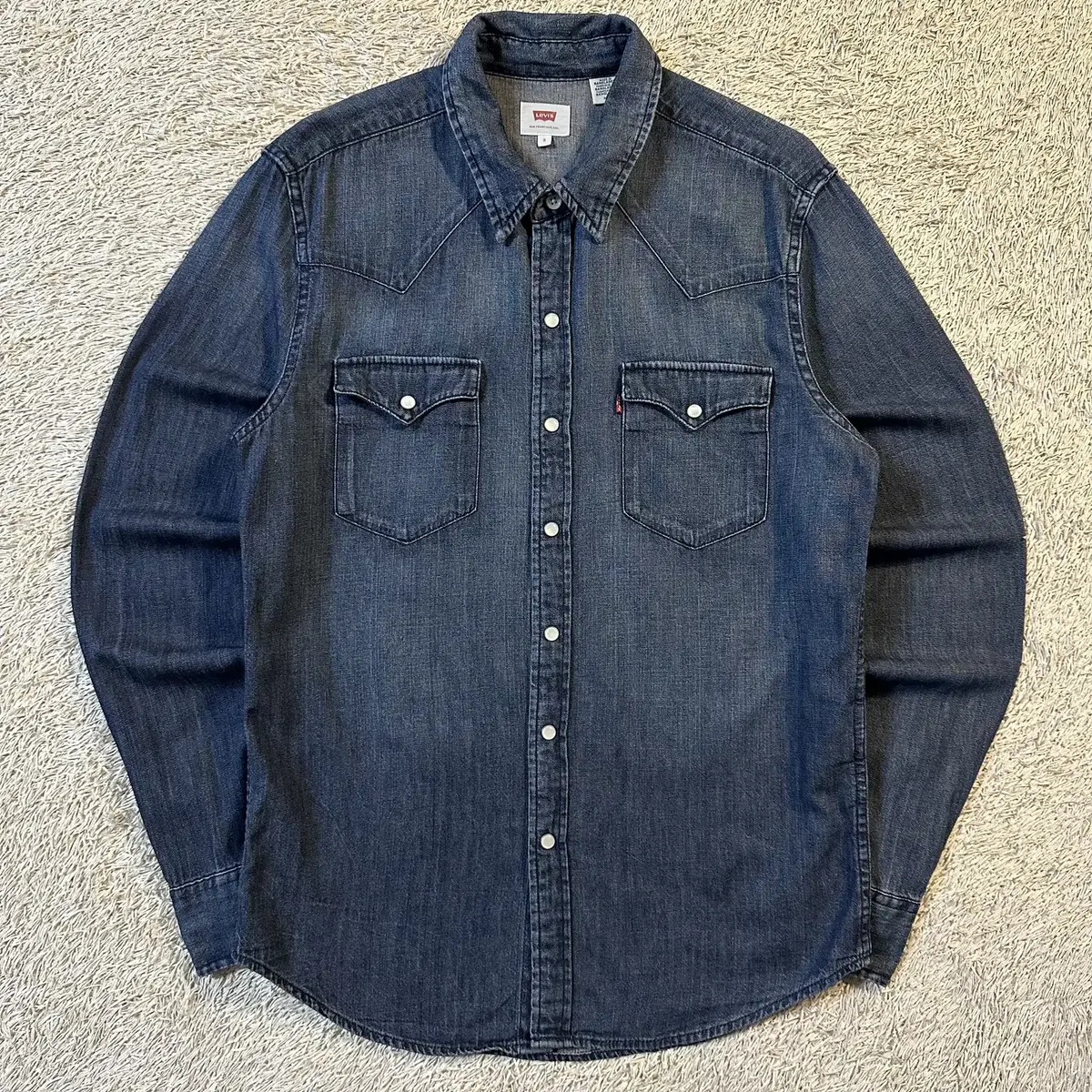 [S] 리바이스 LEVI'S 웨스턴 투포켓 데님 셔츠 중청