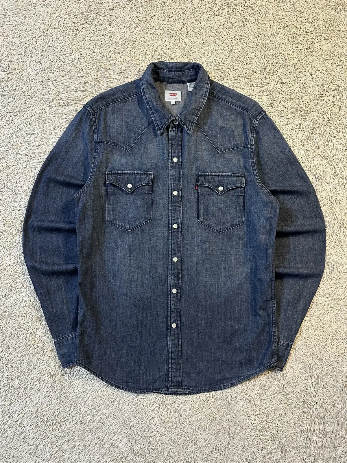 [S] 리바이스 LEVI'S 웨스턴 투포켓 데님 셔츠 중청