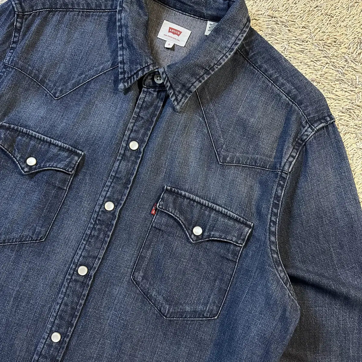 [S] 리바이스 LEVI'S 웨스턴 투포켓 데님 셔츠 중청