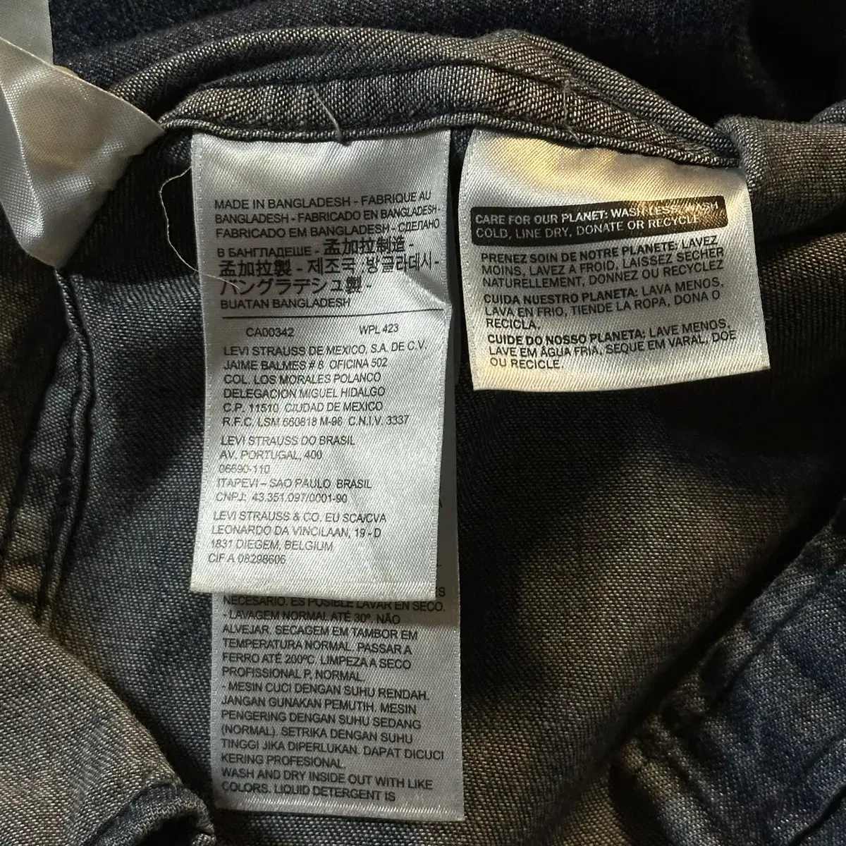 [S] 리바이스 LEVI'S 웨스턴 투포켓 데님 셔츠 중청