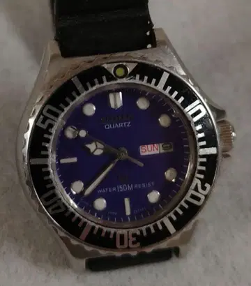 작동 시티즌 CQ 손목시계 150m 다이버즈 회전식 베젤