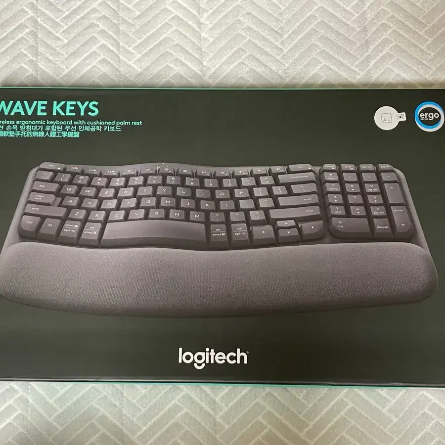 로지텍코리아 WAVE KEYS 인체공학 무선 블루투스 키보드