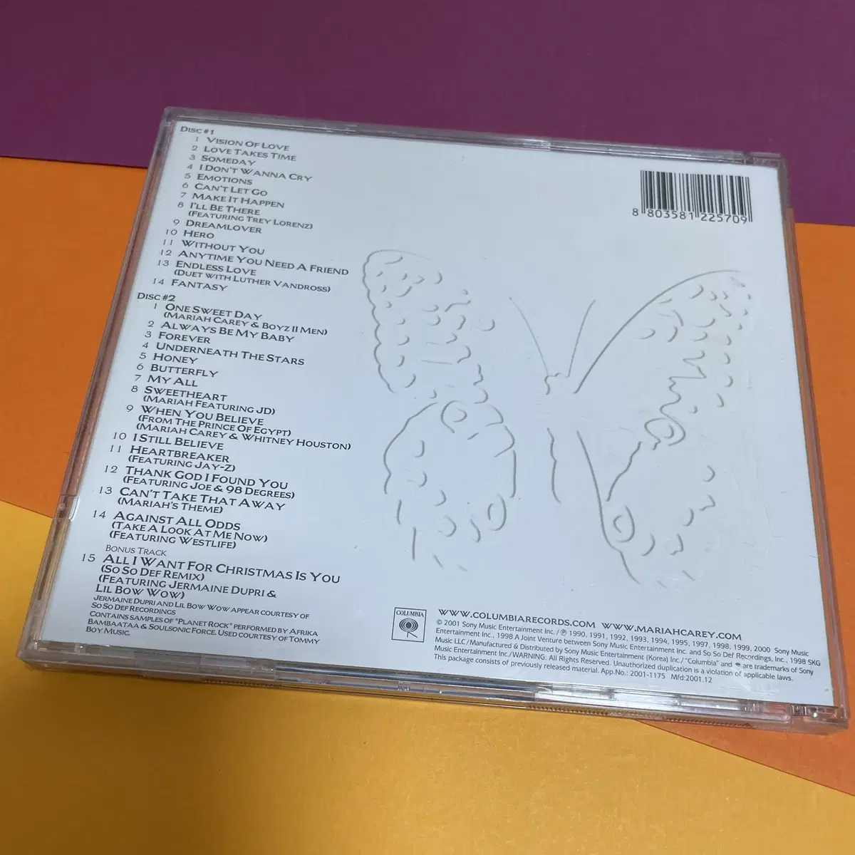 [중고음반/CD] 머라이어캐리 Mariah Carey 베스트앨범 (2CD