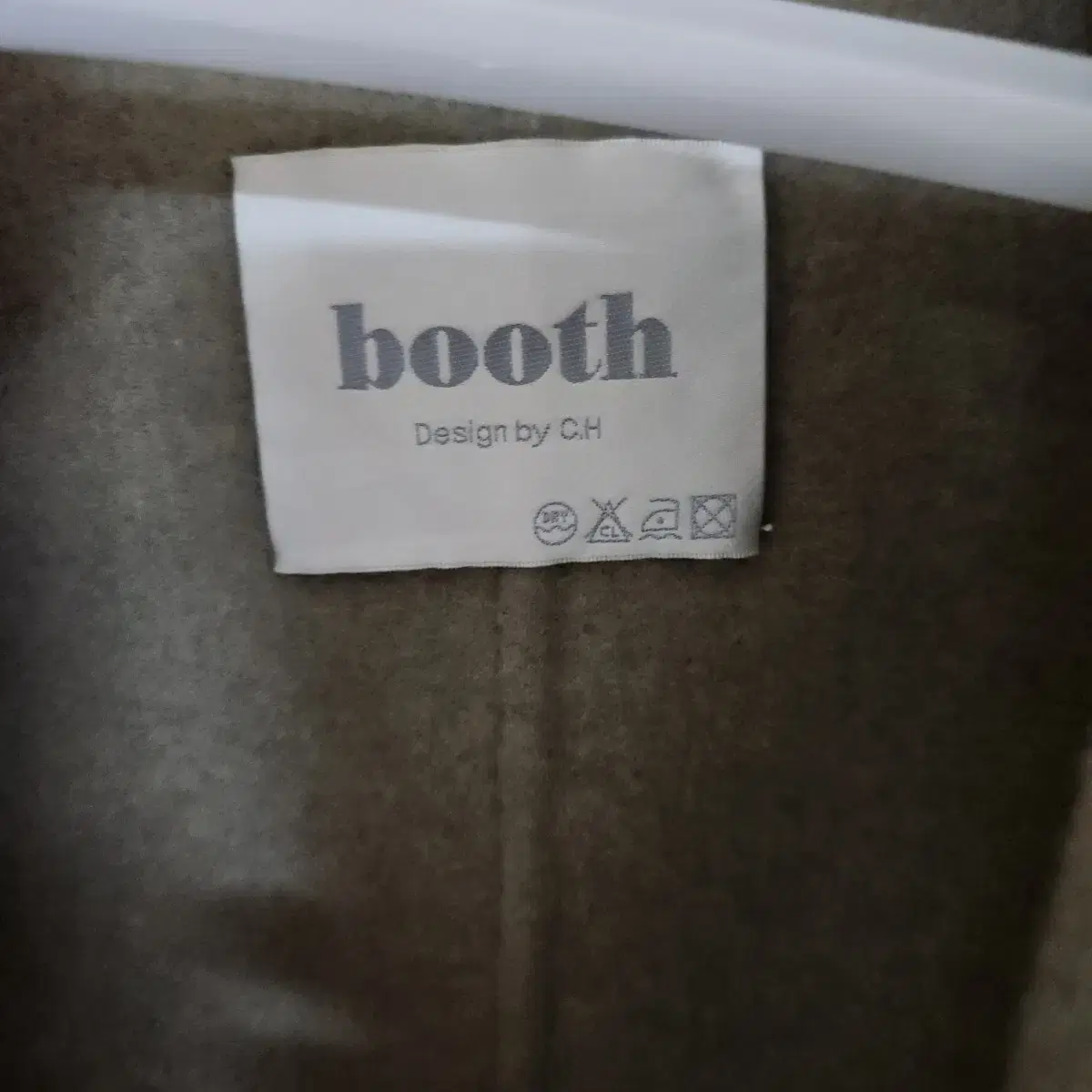 booth 100%울  코트(55-66)베이지+아이보리