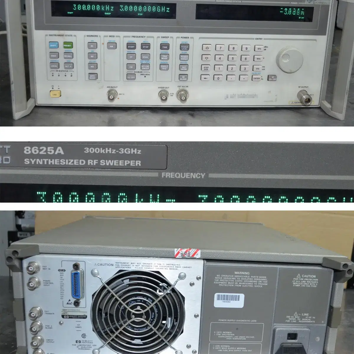 HP 8625A 300 kHz 3 GHz Synthesized