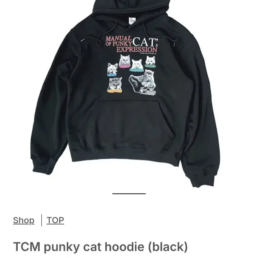 L XL 더콜디스트모먼트 후드 후디 고양이 cat 후드티 블랙 예스아이씨