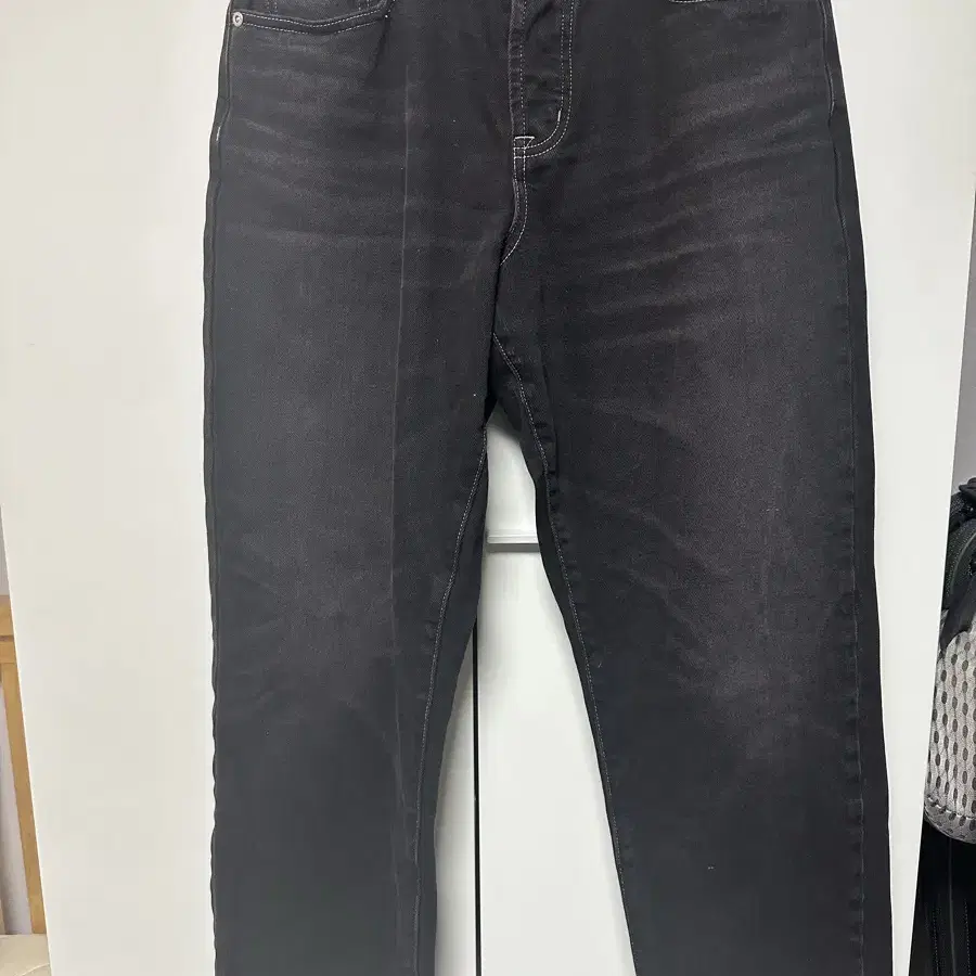 스투시 BIG OL denim wide jeans black