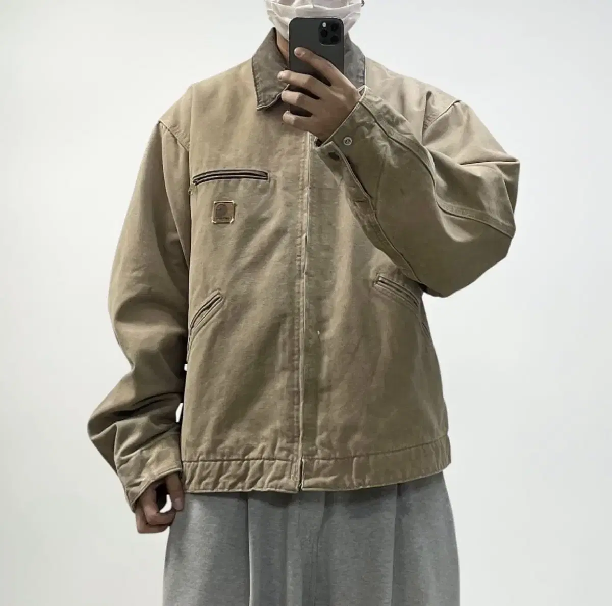 칼하트 Carhartt USA j97 디트로이트 자켓 샌드