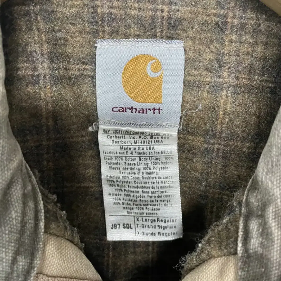 칼하트 Carhartt USA j97 디트로이트 자켓 샌드