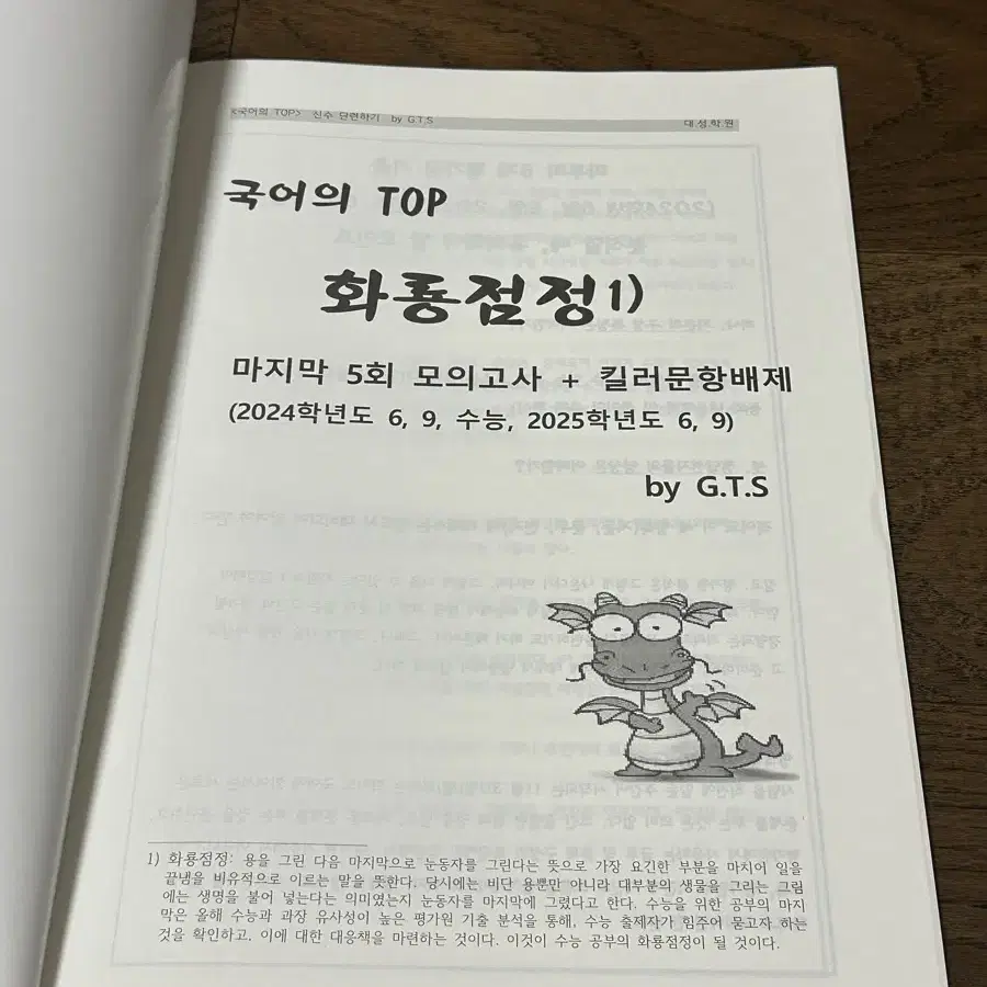 시대인재 유성호 국어 화룡점정