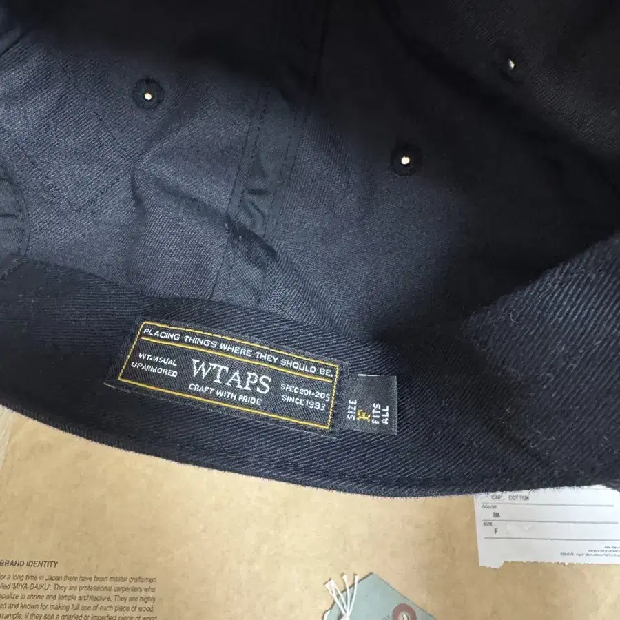 wtaps 더블탭스 캡