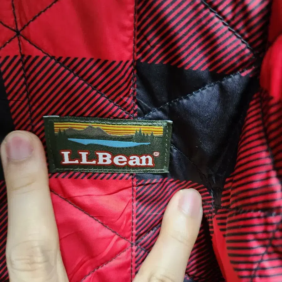 L.L.BEAN 엘엘빈 타탄체크 아노락 경량패딩