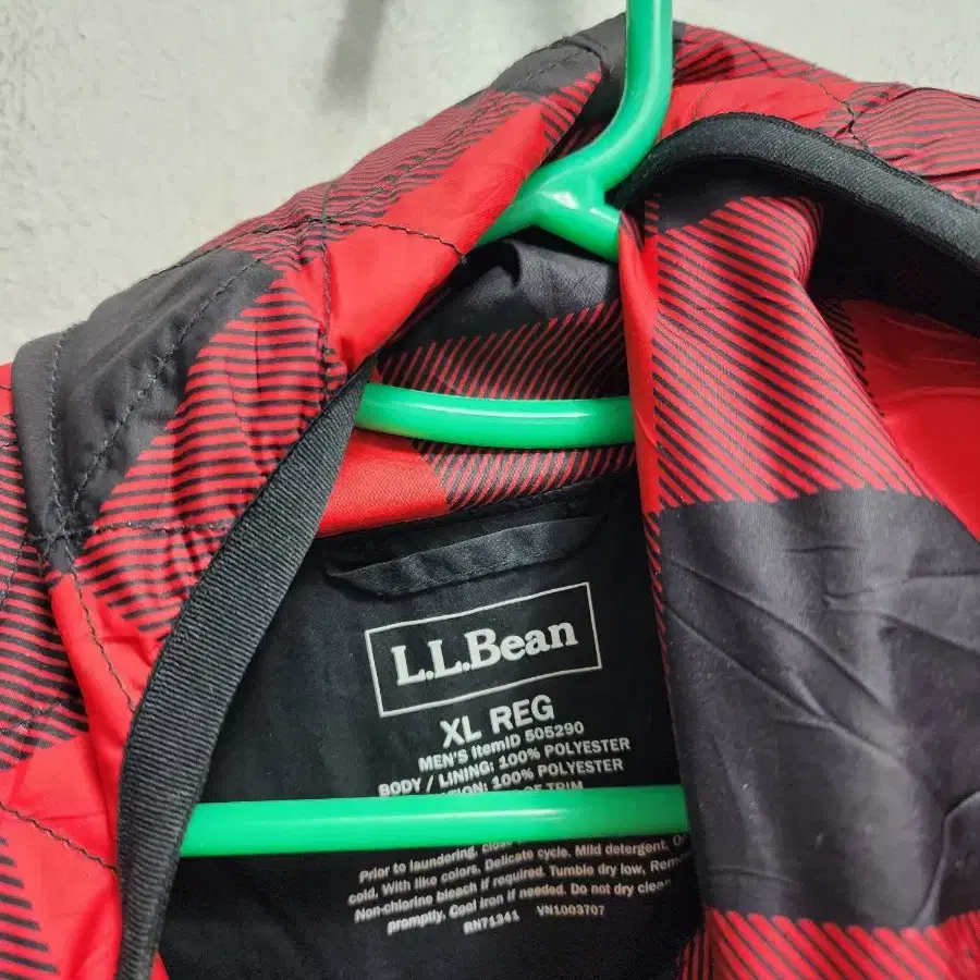 L.L.BEAN 엘엘빈 타탄체크 아노락 경량패딩