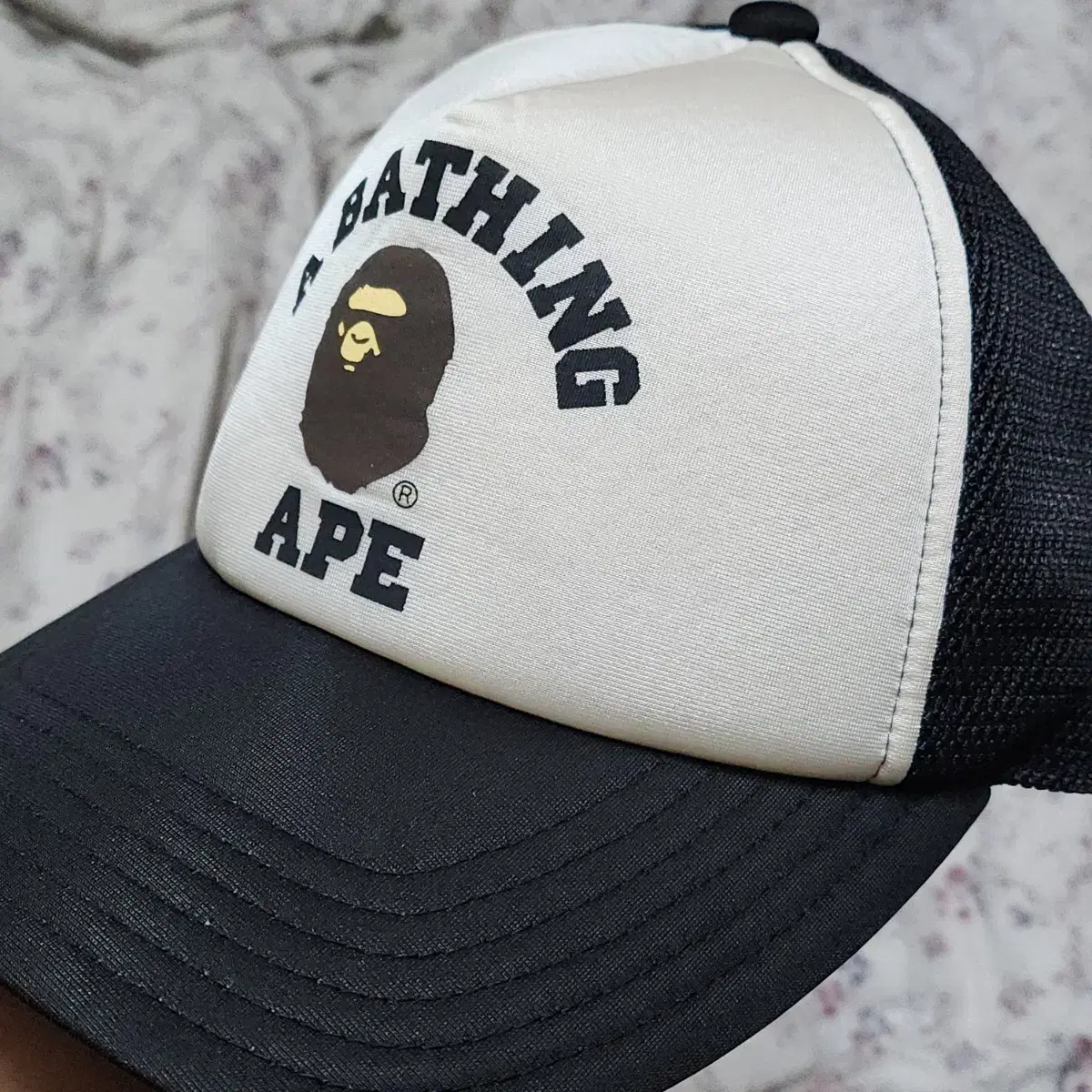 베이프 bape 컬리지 메쉬캡 매쉬캡 블랙