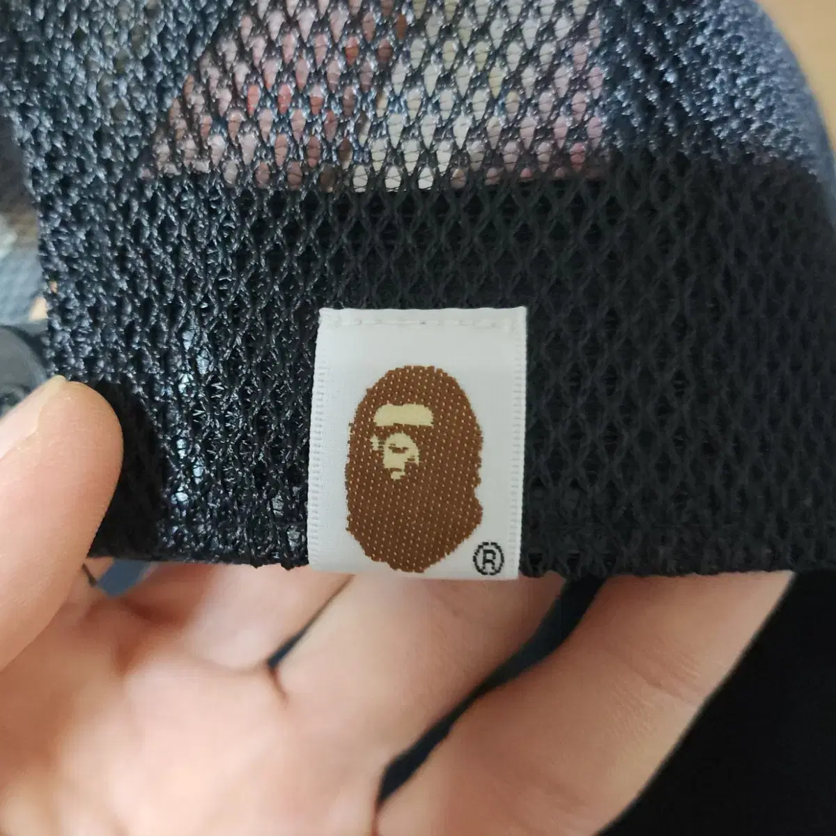 베이프 bape 컬리지 메쉬캡 매쉬캡 블랙