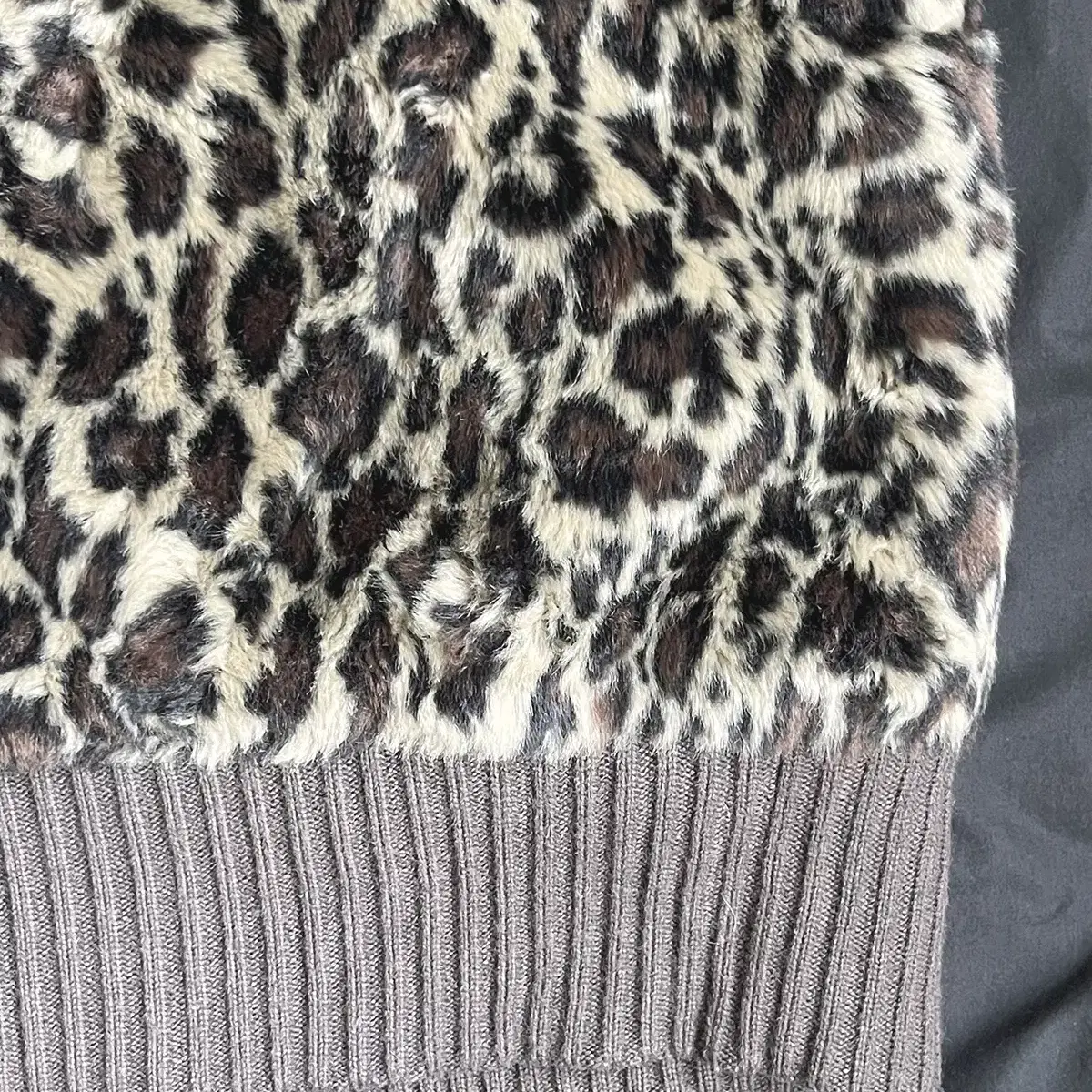 (179/wg)leopard fur vest