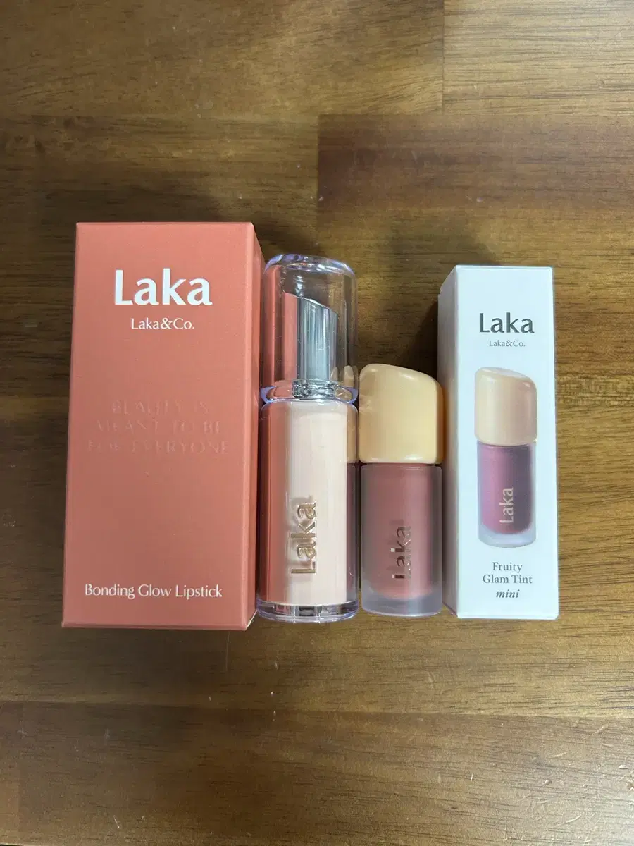 Lakka Bonding Glow Lipstick Lili + Fruity Glam Tint Mini Rosy Rose