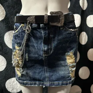 헤이세이 갸루 y2k 데님 미니 스커트 그런지 d.i.a 계 블랙 갸루