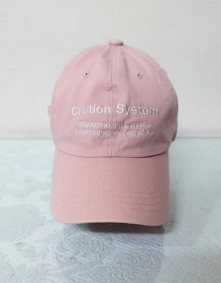 핑크색 Caution System 볼캡