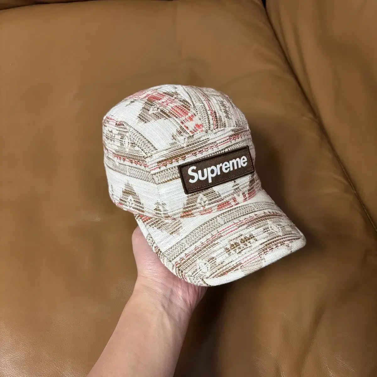 Supreme 슈프림 캠프캡 모자 (Nabojo Tan Beige)